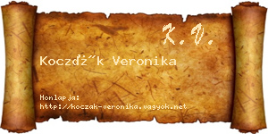 Koczák Veronika névjegykártya